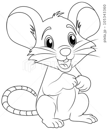 cute mouse clipart black and white