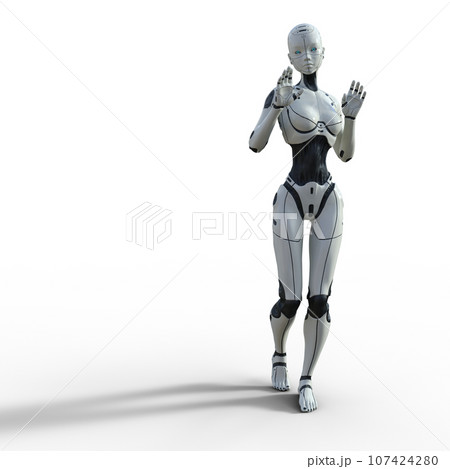 アンドロイド ロボット 女性型 人型ロボットのイラスト素材 - PIXTA