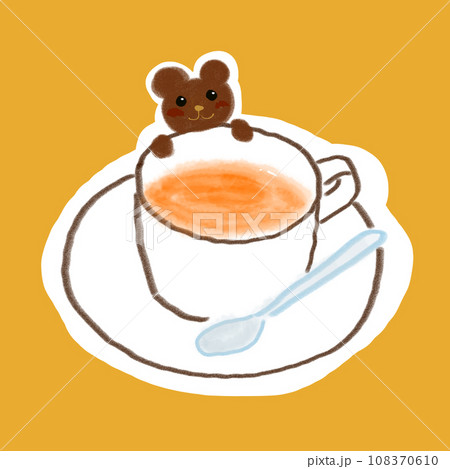 熊 紅茶 コーヒー マグカップのイラスト素材 - PIXTA