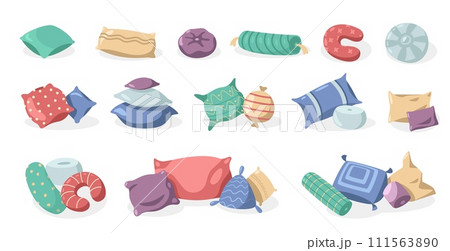 Set of Pillows. Large and Small Object Stock Vector - Illustration of icon,  dreams: 196857634