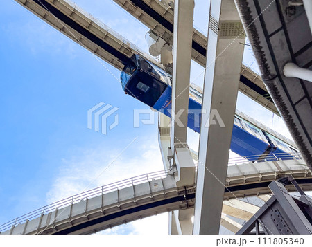 懸垂式モノレールのある風景