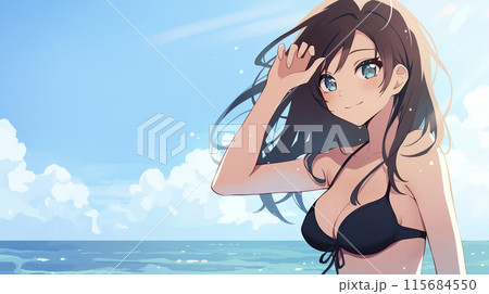 ビキニスタイルの女性イラスト 2ページ目 | ビキニ姿のイラスト素材 - PIXTA