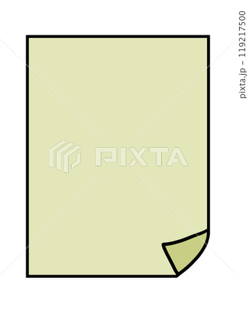白紙 用紙 紙 1枚のイラスト素材 - PIXTA