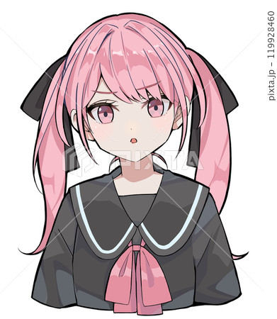 セーラー服 女子高生 ツインテールのイラスト素材 - PIXTA