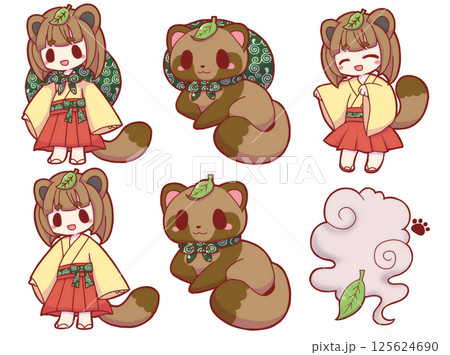 化け狸 イラストの写真素材 - PIXTA