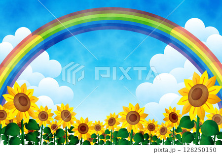 虹 ひまわりの写真素材 - PIXTA