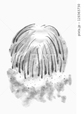 打ち上げ花火 水墨画 夏 花火のイラスト素材 - PIXTA