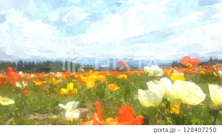 ポピー 水彩の写真素材 - PIXTA