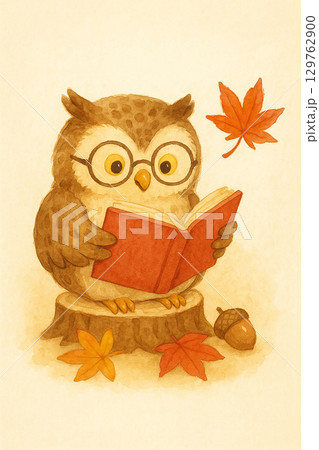 フクロウ 秋 紅葉 梟の写真素材 - PIXTA