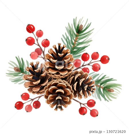 松ぼっくり油彩画 Paint like a wipe [watercolor technique] pine cones # 2