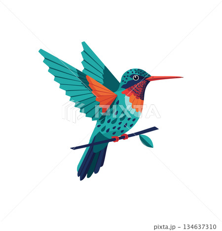 描き方 ハチドリ絵 ロシア ハチドリの油絵鳥の小さなアート鳥のアート