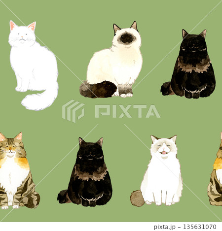 ノルウェージャンフォレストキャットのイラスト素材 - PIXTA