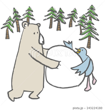 しろくま 冬 雪だるま 雪のイラスト素材 - PIXTA